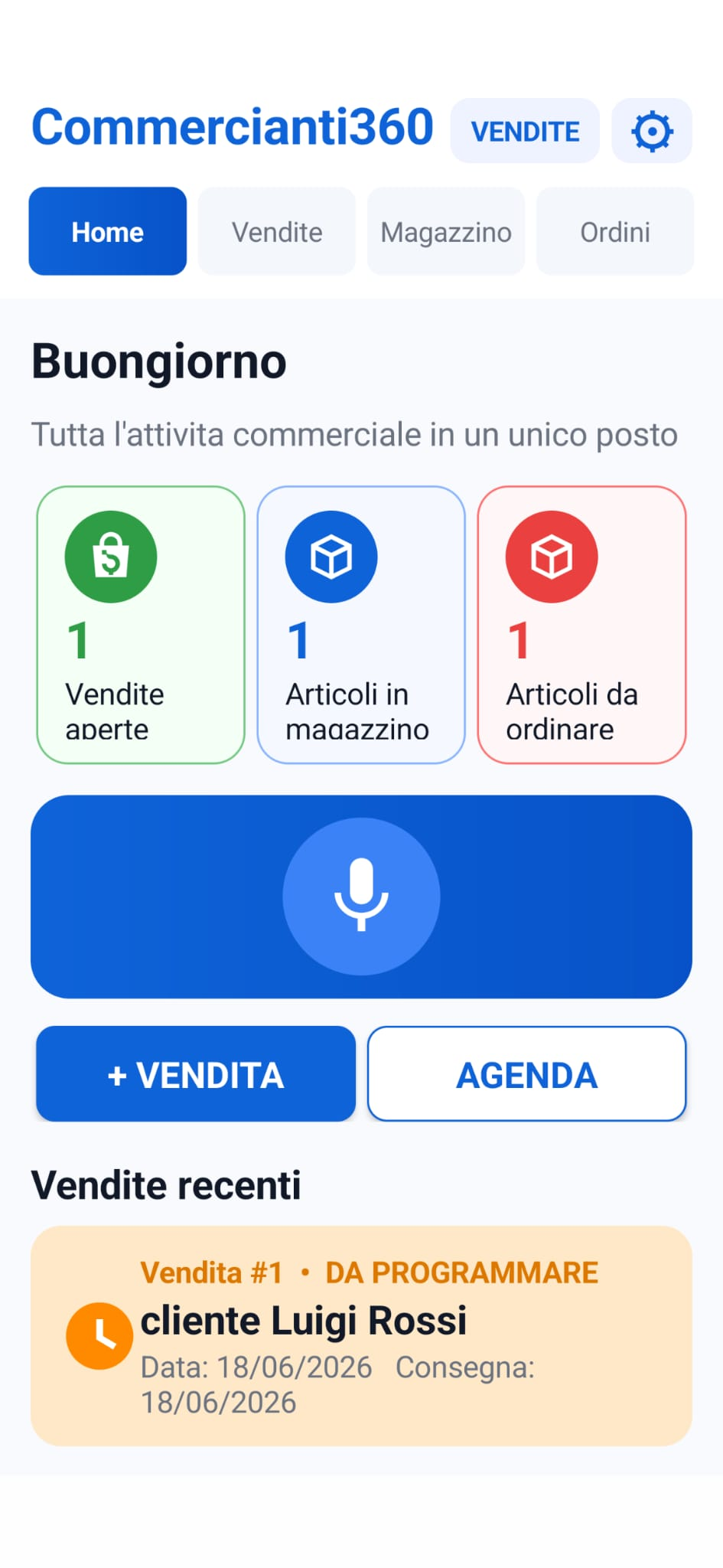 Schermata Commercianti360
