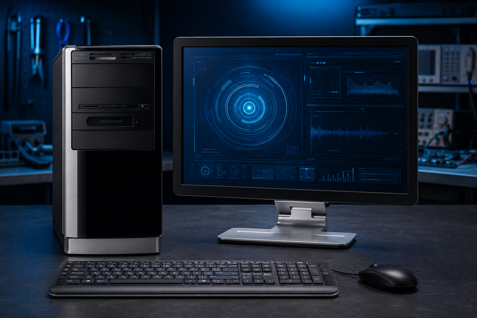 Computer su banco tecnico