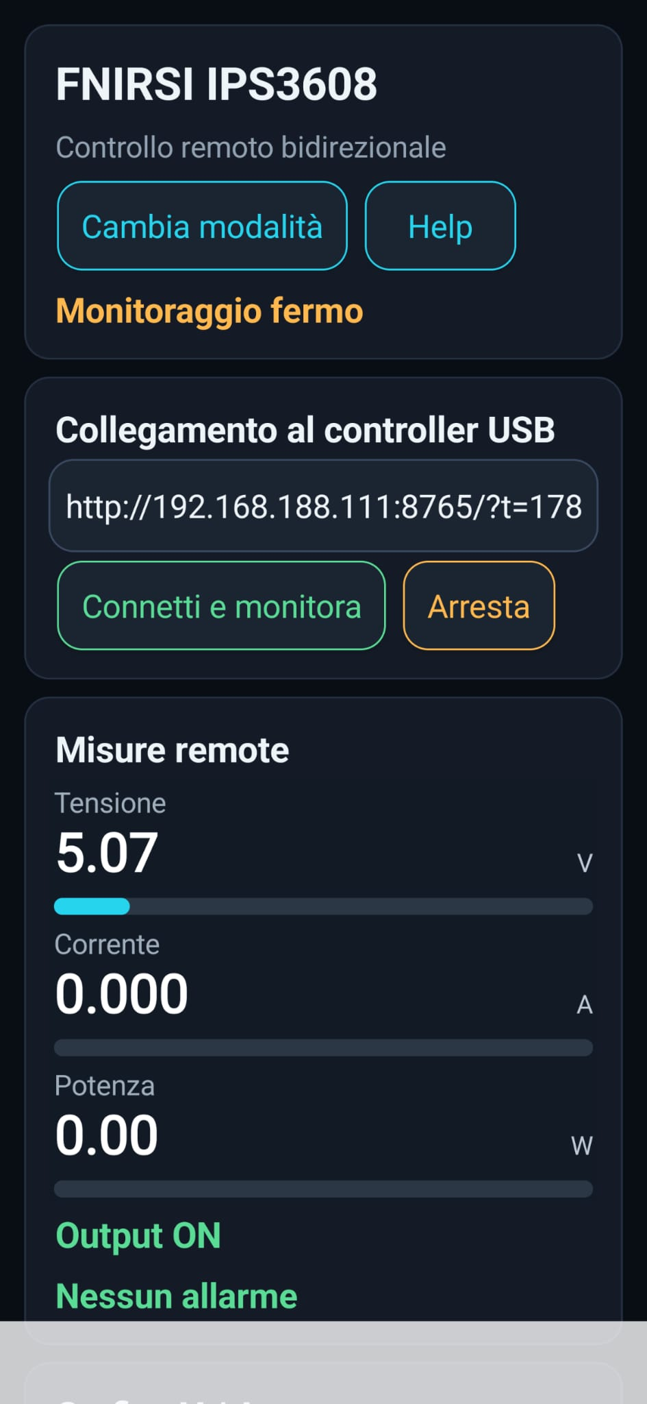 Schermata FNIRSI IPS3608